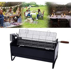 NOALED Elektro-BBQ-Motor, rotierender Grill, Drahtgeflecht, Rotisserie-Grill, Röster, Stab, Motor, Fleischspieß, Universal-Set, Outdoor-Grill-Werkzeug-Set