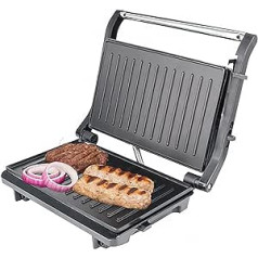 NOALED Panini Press Grill Indoor-Grill-Sendwichmaker mit Temperaturregelung, 4-Scheiben-Antihaft-Grill, vielseitig einsetzbar, lässt Sich um 180 Grad öffnen, passend für jeden Typ und Jede Größe