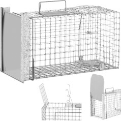 Gyvi gaudyklė žiurkėms ir kiaunei, vienpusė, užsegama, 500x200x270 mm SET