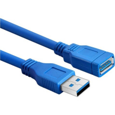 RoGer USB-A Extension Cable Pagarinātāja kabelis 5Gbps / 3m / zils