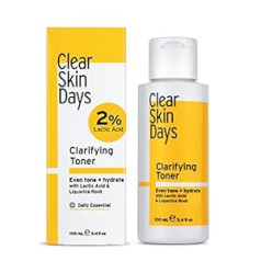 Clear Skin Days „Clear Skin Days“ tonikas, skirtas tolygiai drėkinti, 100 ml