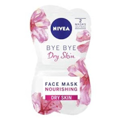 Nivea BYE Питательная маска для сухой кожи, 24 шт. в упаковке (48 масок по 7,5 мл), увлажняющие маски с миндальным маслом и экстрактом меда, основы ух