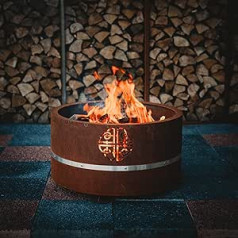 GrillSymbol Lucas Mini Fire Bowl Diametrs 60 cm Sarkanbrūns Regulārs