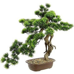 Bonsai koks bļodā Mākslīgais pundurkociņš Mākslīgais koks Dekoratīvs koks Mākslīgais japāņu mākslīgais augs Zaļais augs Dekoratīvs koks kā īsts Liels dekoratīvs augu rotājums Bonsai pods Eksotisks