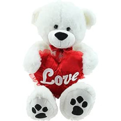 Sweety-Toys 5710 XXL Riesen Teddy Valentine Teddybär 80cm weiss ar Herz LOVE supersüss