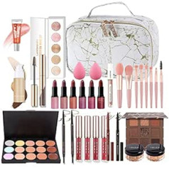 CHSEEO Make-Up Set Cosmetics Vanity Case Cosmetic Gift Set Eyeshadow Lip Gloss Concealer Palette Pudros lūpų dažų makiažo paletės veidui, akims ir lūpoms #5