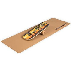 BoarderKING Indoorboard - Balance Board für Indoor-Surfen und Skaten, Gleichgewichtsboard für NeuroMuscular Response Training, inkl. Schutzmatte