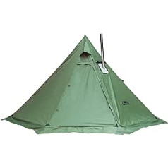 2~4 Person Lightweight Teepee Hot Tent for Tent Stove Wood Stove Camping Stove Outdoor Oven Wood Pyramid Tent with Fire Retardant Jack Teepee Tents for Hunting Backpacking Camping
