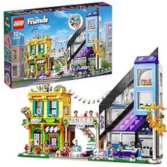 LEGO 41732 Friends City Centre, radoša moduļu būvēšanas rotaļlieta, dekorēšana un demonstrēšana leļļu mājā ar 9 figūrām, mājas un veikali, 2023. gada varoņi