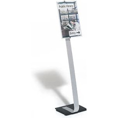 Durable Präsentationsständer Crystal Sign Stand A3, für Hoch- und Querformat, 481923