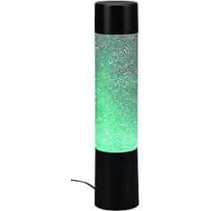 Reality Leuchten Glitter R50871032 LED galda lampa, melns plastmasas caurspīdīgs stikls, ietver 0,9 vatu LED ar RGB krāsu mainošu spīduma efektu ar virpuļfunkciju