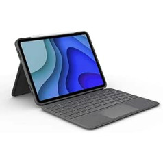 Logitech Folio iPad Case Touch tastatūra, skārienpaliktnis un viedais savienotājs 11 collu iPad Pro (modelis: A1980, A2013, A1934, A1979, A2228, A2068, A2230, A2231) Lielbritānijas QWERTY izkārtojuma grafīts