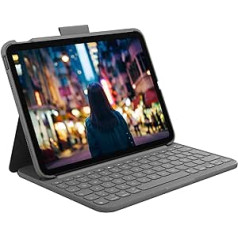 Logitech iPad (10. paaudzes) tastatūras futrālis | Plāns Folio ar iebūvētu bezvadu tastatūru — grafīts