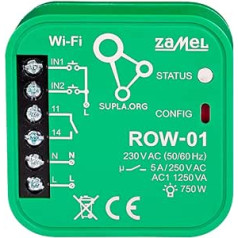 Funksteuerung der neuesten Generation zukunftsweisend klein professionell zuverlässig hochwertig elektrisch langlebig bidirektionaler Wi-Fi-Empfänger 1 Kanāls ROW-01 Supla Zamel