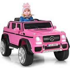 COSTWAY Children's Electric Car, Mercedes-Benz Maybach, 12 V Electric Children's Car with Music, Horn and LED Lights, Jeep Car 2.5-5.5 km/h, Includes 2.4G Remote Control, for Children from 3 Years