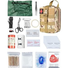 KOSIBATE IFAK Trauma pirmosios pagalbos rinkinys Molle medicininis krepšys, skirtas išgyventi automobiliui, namams, kelionėms, žygiams (daugiaspalvis)