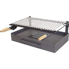 IMEX EL ZORRO INOX Grillschublade ar Grillrost, 68 x 40 x 26 cm, schwarz, 71409