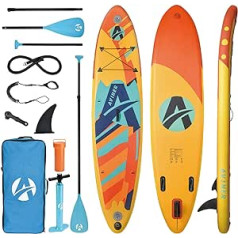 Aviner Stand Up Paddle Board, набор надувных досок для серфинга SUP для водных видов спорта, макс. 150 кг, доска для серфинга премиум-класса с веслом и полным набором аксессуаров, для детей и взрослых