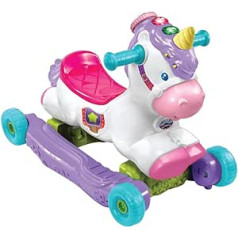 VTech Rock and Ride Unicorn Baby Ride On Rotaļlieta, Interaktīva bērnu mūzikas rotaļlieta ar mācīšanās un skaņas funkcijām, Pirmie soļi pastaigas atbalsts zīdaiņiem un mazuļiem no 18 mēnešiem