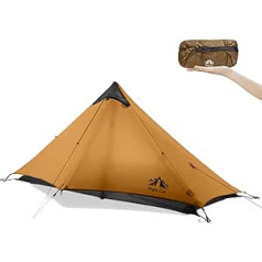 Nakts kaķu mugursomas telts Īpaši viegla ūdensnecaurlaidīga profesionāla pārgājienu telts 1 2 personai vīrietim, divslāņu telts