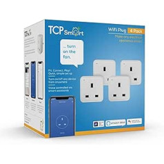 TCP TAYWISSINWUK4P 13A 240V 2,4Hz 2990W Smart WiFi ligzda — balts (4 gab. iepakojumā)