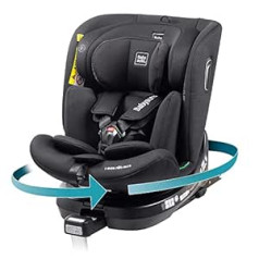 BABYAUTO - Aitana kūdikių automobilinė kėdutė 360° pasukama ISOFIX su atraminiu pagrindu - Vaikiška automobilinė kėdutė grupė 0+/1/2/3 (0-36 kg/0-12 m.) Automobilinė kėdutė su iSize - 5 taškų saugos diržas - juodas