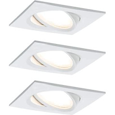 Paulmann Nova Plus 93878 LED padziļināta gaisma ar monētu pamatnes komplektu, pagriežams apaļš 84 mm 50° 3 x 6 W 230 V aptumšojams 2700 K matēta dzelzs punktveida padziļināta gaisma