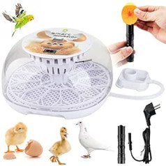 Safego inkubatorius Visiškai automatinis vištienos kiaušinių inkubatorius 12-24 kiaušinių inkubatorius Vištienos inkubatorius Automatinis kiaušinių vokas su LED apšvietimu, skirtas vištienos žąsų ančių balandžių putpelių paukščiui