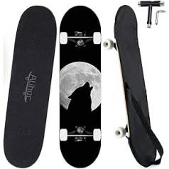 31 inch standard skateboard, 7 layers maple board surface, suitable for children, teenagers, adults, beginners and professionals, with a maximum load of 150 kg