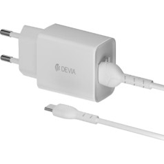 Devia Smart 2x USB 2.4A Tīkla Lādētājs + USB-C Vads