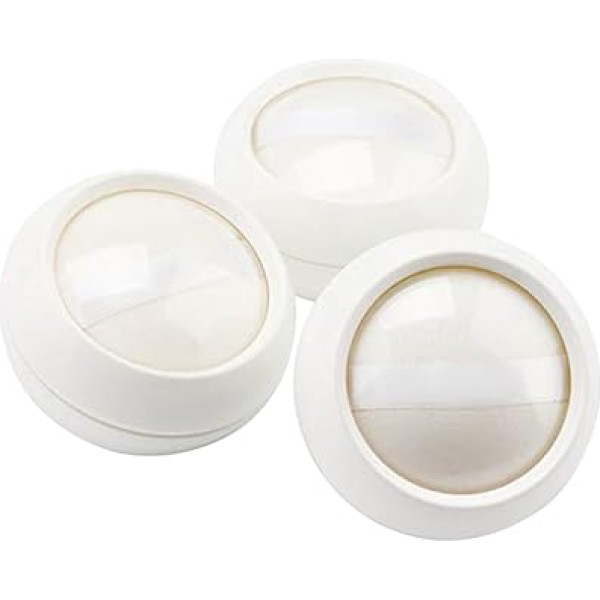 Minkissy 3pcs Make-up Powder Container Box For Make-up Powder Empty Powder Box Powder Puff White Fashion