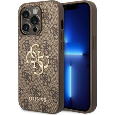 Guess 4G Big Metal Logo Back Case Aizsargapvalks Priekš Apple iPhone 15 Pro Max