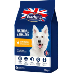 Butcher?s natural&healthy ar vistas gaļu - sausā barība suņiem - 10 kg
