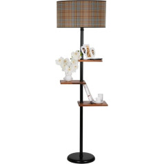 WELL HOME MOBILIARIO & DECORACIÓN Stāvlampa ar metāla rāmi Krāsa Melna brūna balta