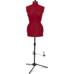 Adjustoform Supa Fit 8 gabaliņu regulējama kleitas forma Cherry Red neilona audums, vidējs (16-18)