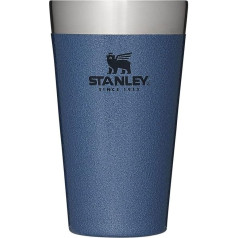 Stanley Adventure Stacking Beer Mug, 473 ml, Hammertone Lake - Nerūsējošā tērauda termiskais krūze saglabā aukstu 4 stundas - BPA Free - Stackable Double Walled Vacuum Insulated Thermal Mug - Dishwasher Safe