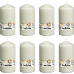 dawncandles.com Gludas 15 cm staba sveces, augu vasks, ziloņkauls