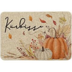 Artoid Mode Pumpkins Leaves Autumn Doormat, sezonāls mājas dekors, virtuves paklājs, grīdas paklājs iekštelpu un āra dekoram, 40 x 60 cm