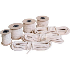 EdcX Candle Wick 1.4-10 mm | Braided Cotton Wick | Round Wick | Candle Wick for Candle Making | Smokeless Wick | Round Wick for Candle Making, DIY Candle, Oil Lamp