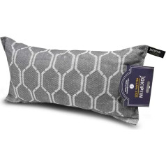 Jokipiin Premium pirts spilvens 40 x 22 cm | 100% ražots Somijā | Ceļojumu spilvens Ökotex lina kokvilnas pirts spilvens Pagalvis galvas balsts Wellness Neck Support Favourite Pillow Headrest (1 x Name Grey)