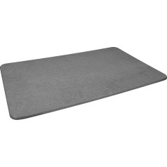 Cornat KGPLG8050 Vannas paklājs 80 x 50 x 1 cm - Izgatavots no diatomīta zemes - Ilgtspējīgs un ciets dabisks materiāls - Absorbē ūdeni un ātri žūst - Antibakteriāls un ādai draudzīgs - Pelēks/vannas paklājs