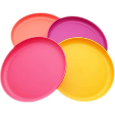 Tupperware Aloha Pick-Nick Plate Set (4) Children's Plates Multi-Coloured