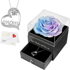 Mātes diena Mejor Madre del Mundo Eternal Rose Mum Gift, roku darbs Mūžīgās reālās rozes Mātes dāvanas, dzimšanas dienas jubilejas dāvanas mātei vecmāmiņai