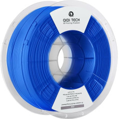 QIDI TECH ASA filaments 1,75 mm zils, 3D printeru filaments ASA 1 kg spole (2,2 lbs), augsta UV izturība, zems smakas līmenis, ideāli piemērots ārējo funkcionālo detaļu drukāšanai, piemērots vairumam FDM 3D printeru