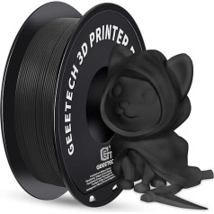 GEEETECH matēts PLA filaments 1,75 mm 3D printeriem, 1 kg, melns, jauns, melns