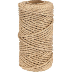 jijAcraft Jute Rope 4 mm Jute Twine Garden Cord 50 m Long for Decorative Crafts Gardening Bundling