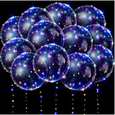 20 LED balonu iepakojums, Gaismas baloni, Gaismas baloni, Gaismas baloni, LED 24 collas, baloni dzimšanas dienā ar gaismu, Pasaku gaismas dzimšanas dienai, Valentīna dienas svinību dekorēšanai