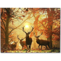 YISUMEI Sega 150 x 200 cm Mīļas segas Soft Flannel Soft Fleece Blanket Bed Throw Decket Deer in Autumn Forest