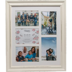 Hampton Frames ELLENA ELL546WH Multi Aperture foto rāmis 10 x 15 cm, pleksiglass (ne stikls)