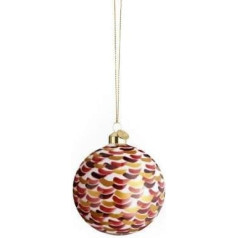 Holmegaard Christmas Bauble Diameter 8 cm Mouth-Blown Borosilicate Red Polka Dots